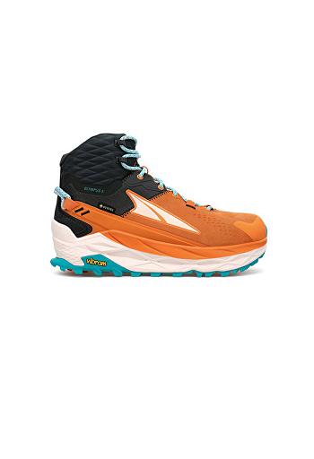 Grey / Orange Altra OLYMPUS 5 HIKE MID GTX Women's Outdoor | US_QA4690