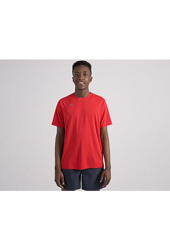 Red Altra CORE SHORT SLEEVE TEE Men's Tops | US_B3387