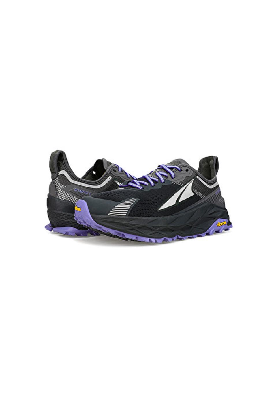 Black / Grey Altra Olympus 5 Women's Trail | US_QA1889